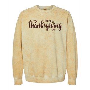 Happy Thanksgiving Day Holiday Colorblast Crewneck Sweatshirt