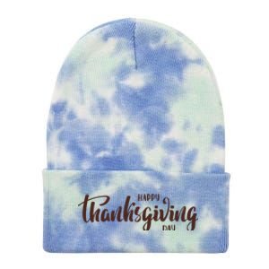 Happy Thanksgiving Day Holiday Tie Dye 12in Knit Beanie