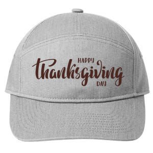 Happy Thanksgiving Day Holiday 7-Panel Snapback Hat