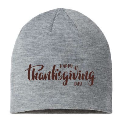 Happy Thanksgiving Day Holiday Sustainable Beanie