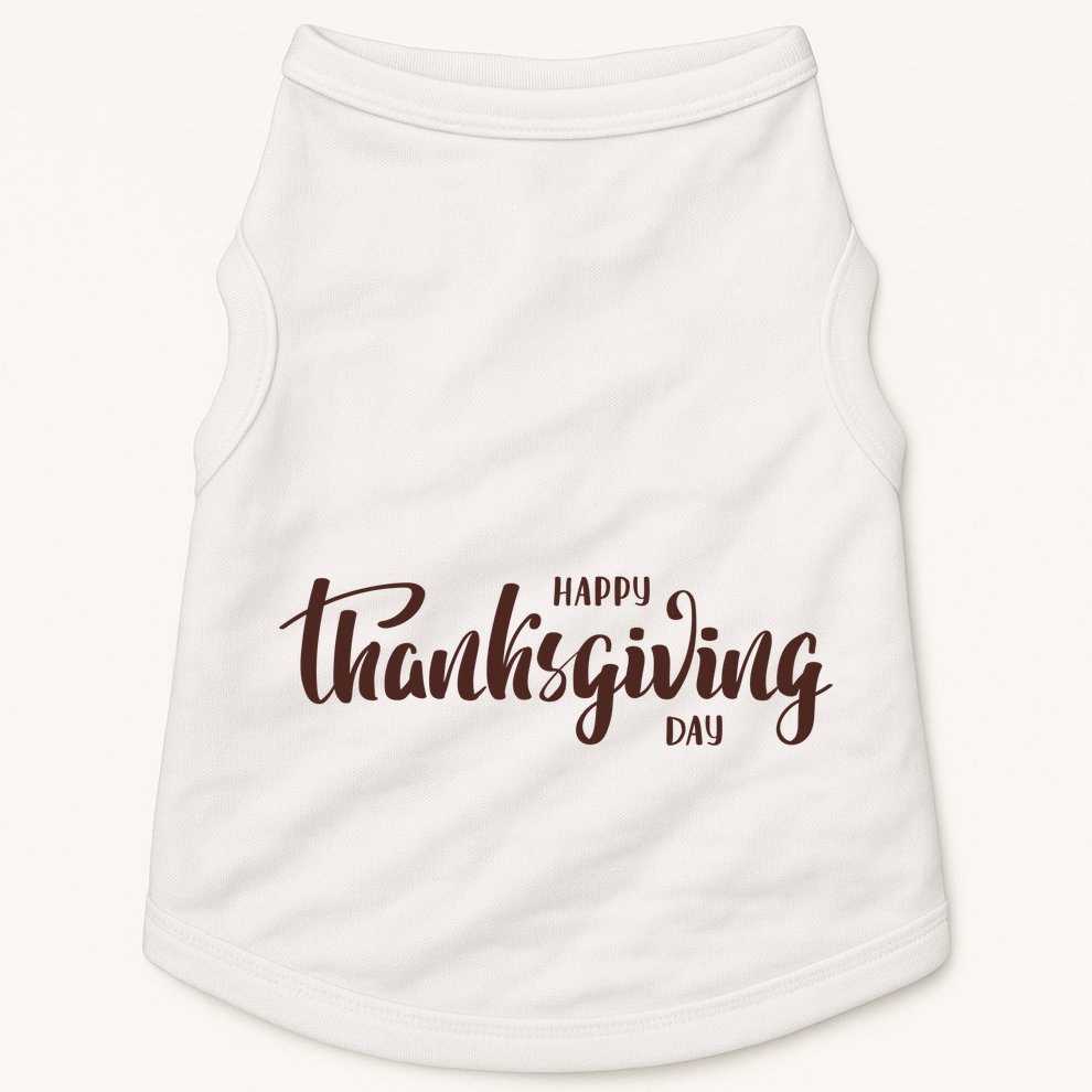 Happy Thanksgiving Day Holiday Doggie Tank