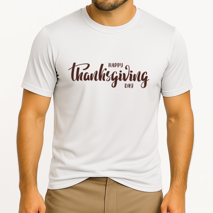 Happy Thanksgiving Day Holiday Cooling Performance Crew T-Shirt
