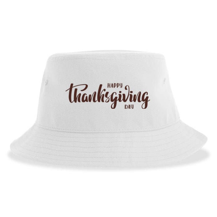 Happy Thanksgiving Day Holiday Sustainable Bucket Hat