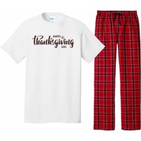 Happy Thanksgiving Day Holiday Pajama Set