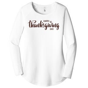 Happy Thanksgiving Day Holiday Women's Perfect Tri Tunic Long Sleeve Shirt