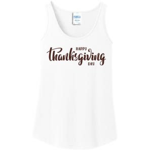 Happy Thanksgiving Day Holiday Ladies Essential Tank