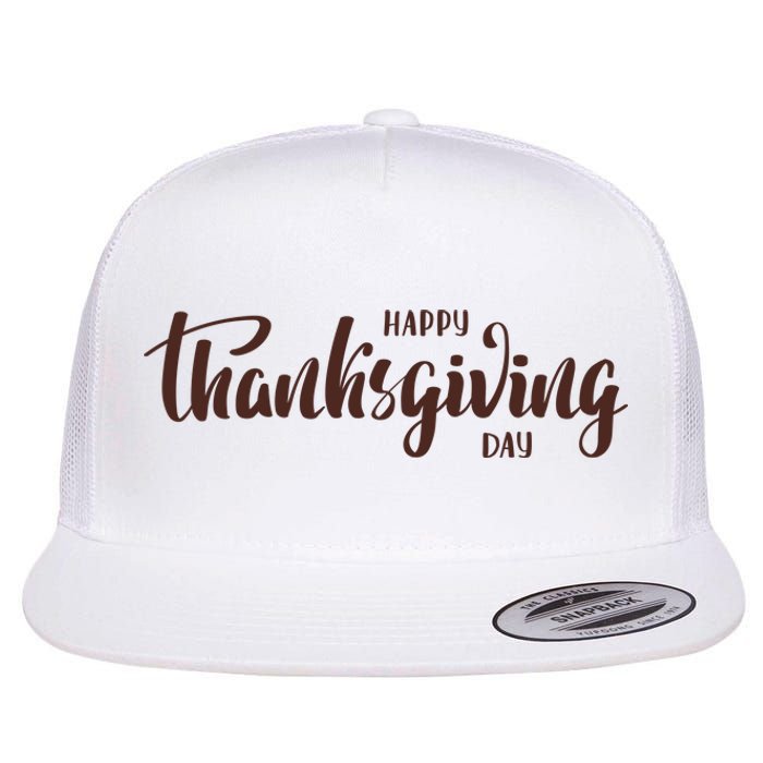 Happy Thanksgiving Day Holiday Flat Bill Trucker Hat