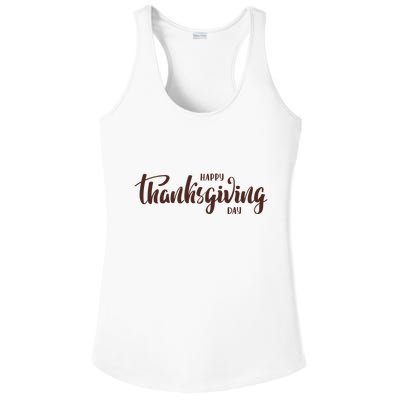 Happy Thanksgiving Day Holiday Ladies PosiCharge Competitor Racerback Tank