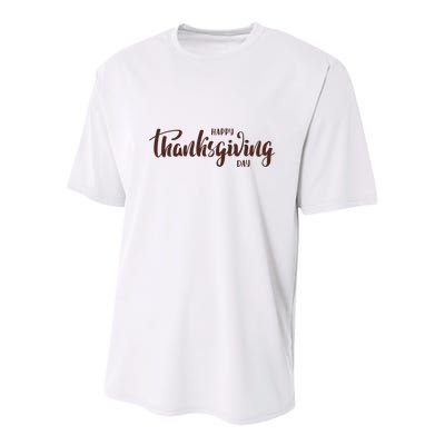 Happy Thanksgiving Day Holiday Youth Performance Sprint T-Shirt
