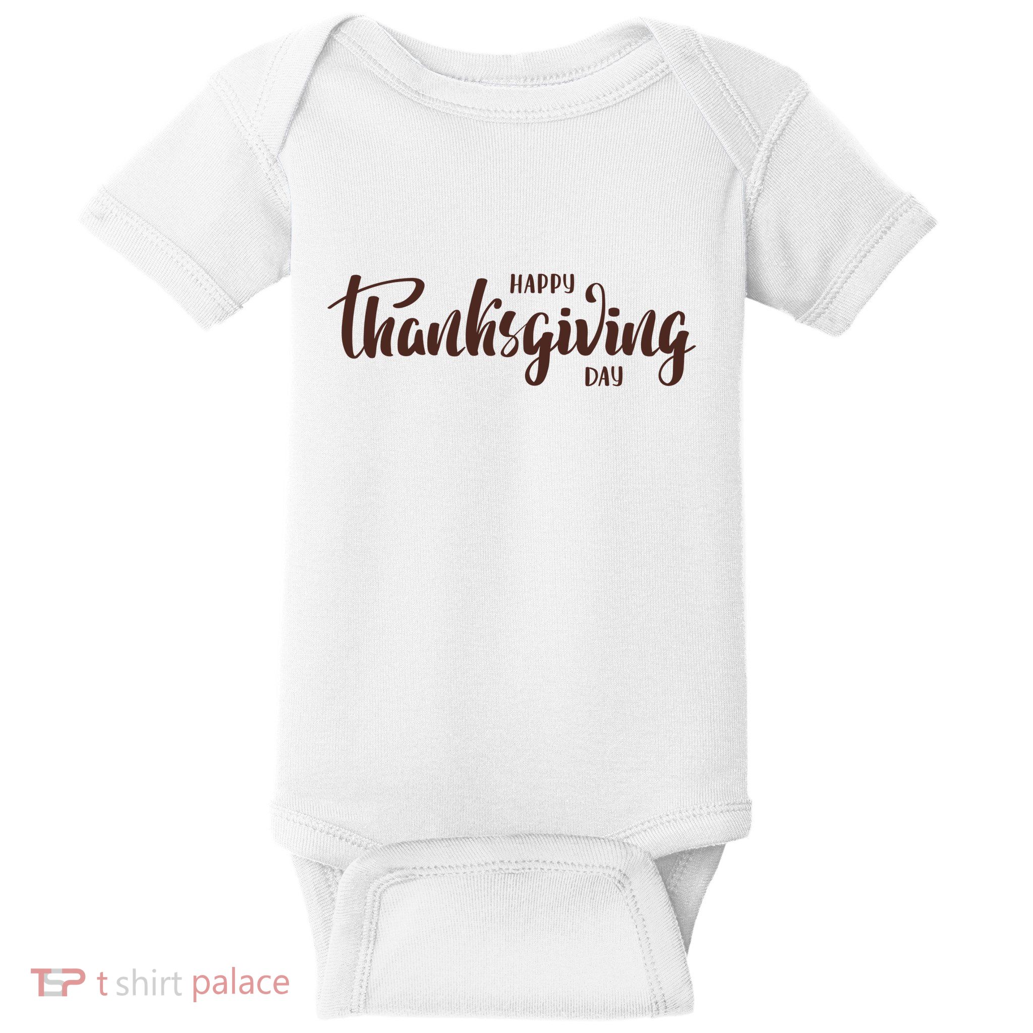 Happy Thanksgiving Day Holiday Baby Bodysuit