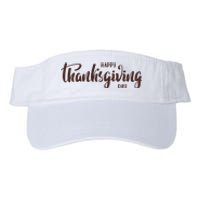 Happy Thanksgiving Day Holiday Valucap Bio-Washed Visor