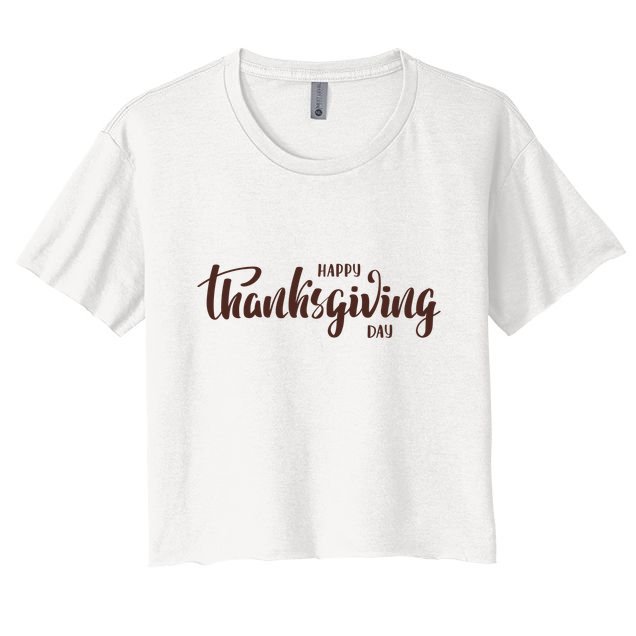 Happy Thanksgiving Day Holiday Crop Top