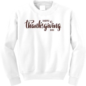 Happy Thanksgiving Day Holiday Kids Sweatshirt