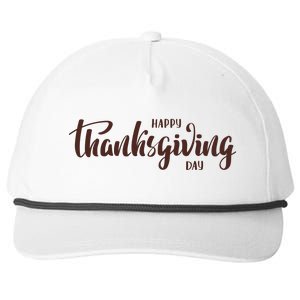 Happy Thanksgiving Day Holiday Snapback Five-Panel Rope Hat