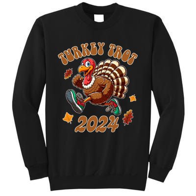 Happy Thanksgiving Day Running Turkey Funny Turkey Trot 2024 Sweatshirt