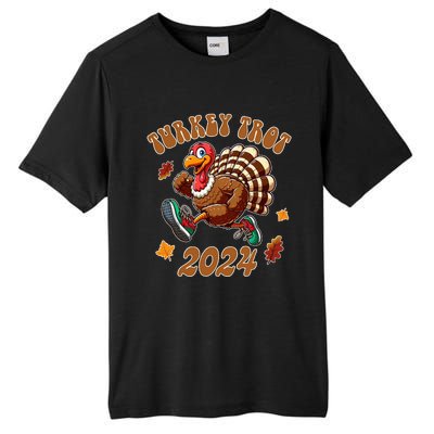 Happy Thanksgiving Day Running Turkey Funny Turkey Trot 2024 Tall Fusion ChromaSoft Performance T-Shirt