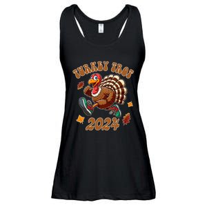 Happy Thanksgiving Day Running Turkey Funny Turkey Trot 2024 Ladies Essential Flowy Tank