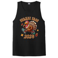 Happy Thanksgiving Day Running Turkey Funny Turkey Trot 2024 PosiCharge Competitor Tank