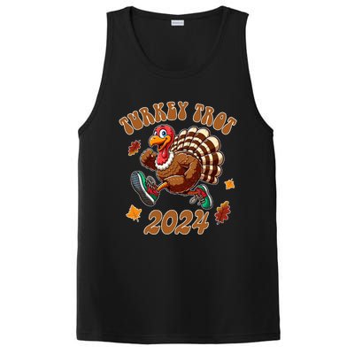 Happy Thanksgiving Day Running Turkey Funny Turkey Trot 2024 PosiCharge Competitor Tank