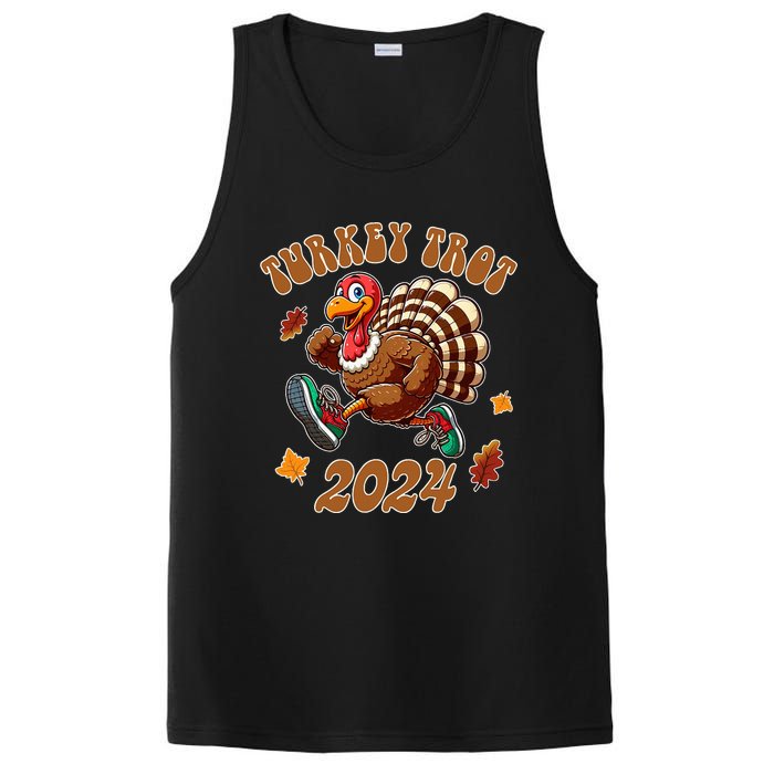 Happy Thanksgiving Day Running Turkey Funny Turkey Trot 2024 PosiCharge Competitor Tank