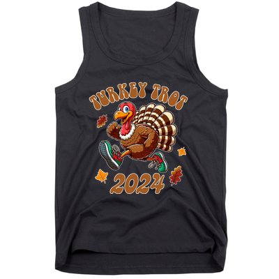 Happy Thanksgiving Day Running Turkey Funny Turkey Trot 2024 Tank Top