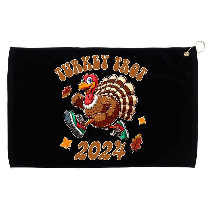 Happy Thanksgiving Day Running Turkey Funny Turkey Trot 2024 Grommeted Golf Towel