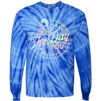 Have The Day You Deserve Peace Sign Skeleton Motivational Tie-Dye Long Sleeve Shirt