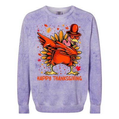 Happy Turkey Day Shirt Cute Little Pilgrim Gift Thanksgiving Colorblast Crewneck Sweatshirt