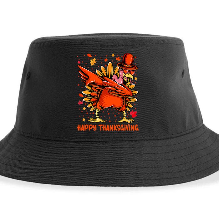 Happy Turkey Day Shirt Cute Little Pilgrim Gift Thanksgiving Sustainable Bucket Hat