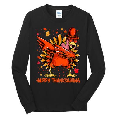 Happy Turkey Day Shirt Cute Little Pilgrim Gift Thanksgiving Tall Long Sleeve T-Shirt