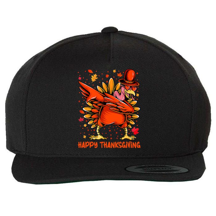 Happy Turkey Day Shirt Cute Little Pilgrim Gift Thanksgiving Wool Snapback Cap