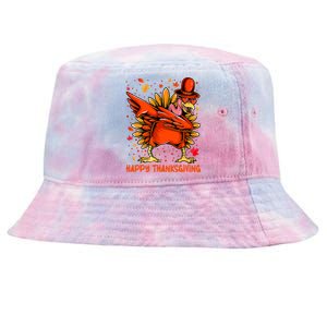 Happy Turkey Day Shirt Cute Little Pilgrim Gift Thanksgiving Tie-Dyed Bucket Hat