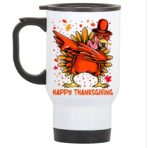 Happy Turkey Day Shirt Cute Little Pilgrim Gift Thanksgiving Stainless Steel Travel Mug