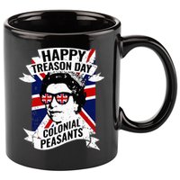 Happy Treason Day Funny Queen Elizabeth 4th Of July 11oz C Handle Ceramic Mug