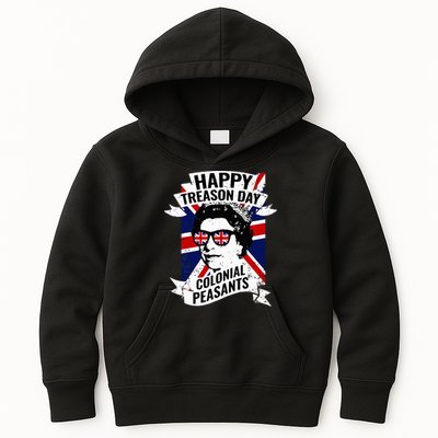 Happy Treason Day Funny Queen Elizabeth 4th Of July Kids Hoodie