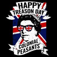 Happy Treason Day Funny Queen Elizabeth 4th Of July Zip Tote Bag