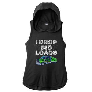 Humorous Trucker Design For Both & Women Who Love Semis Ladies PosiCharge Tri-Blend Wicking Draft Hoodie Tank