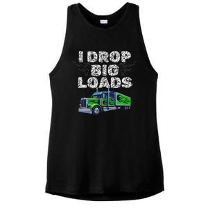 Humorous Trucker Design For Both & Women Who Love Semis Ladies PosiCharge Tri-Blend Wicking Tank