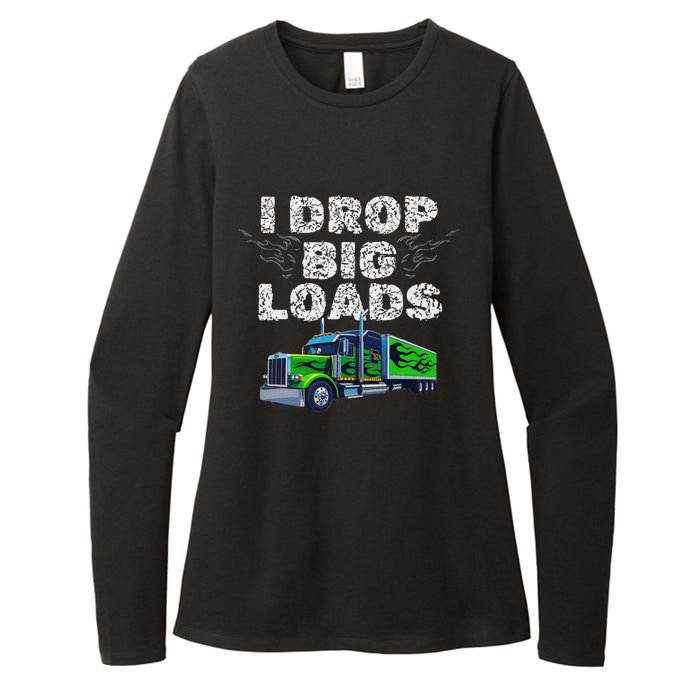 Humorous Trucker Design For Both & Women Who Love Semis Womens CVC Long Sleeve Shirt