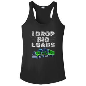 Humorous Trucker Design For Both & Women Who Love Semis Ladies PosiCharge Competitor Racerback Tank