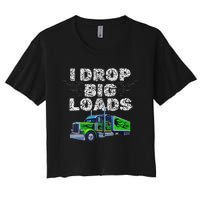 Humorous Trucker Design For Both & Women Who Love Semis Women's Crop Top Tee