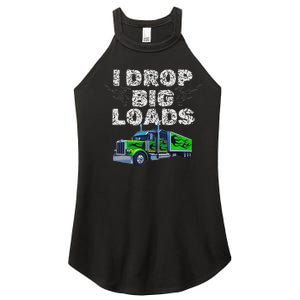 Humorous Trucker Design For Both & Women Who Love Semis Women's Perfect Tri Rocker Tank