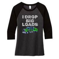 Humorous Trucker Design For Both & Women Who Love Semis Women's Tri-Blend 3/4-Sleeve Raglan Shirt