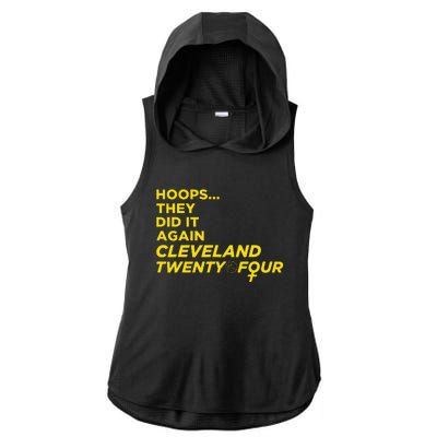 Hoops They Did It Again Cleveland Twenty Four Ladies PosiCharge Tri-Blend Wicking Draft Hoodie Tank