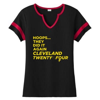 Hoops They Did It Again Cleveland Twenty Four Ladies Halftime Notch Neck Tee