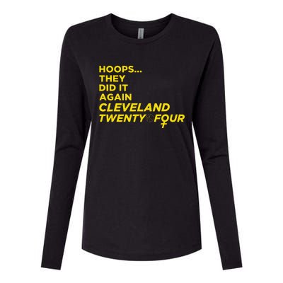 Hoops They Did It Again Cleveland Twenty Four Womens Cotton Relaxed Long Sleeve T-Shirt