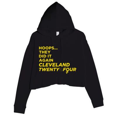 Hoops They Did It Again Cleveland Twenty Four Crop Fleece Hoodie