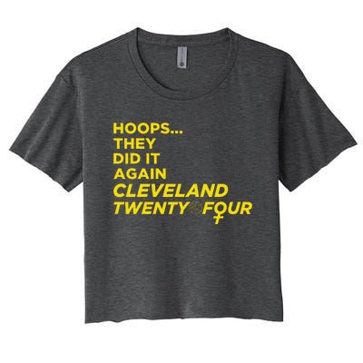 Hoops They Did It Again Cleveland Twenty Four Women's Crop Top Tee