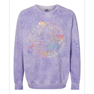 Have The Day You Deserve Peace Sign Skeleton Motivational Colorblast Crewneck Sweatshirt