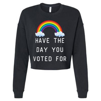Have The Day You Voted For Cropped Pullover Crew